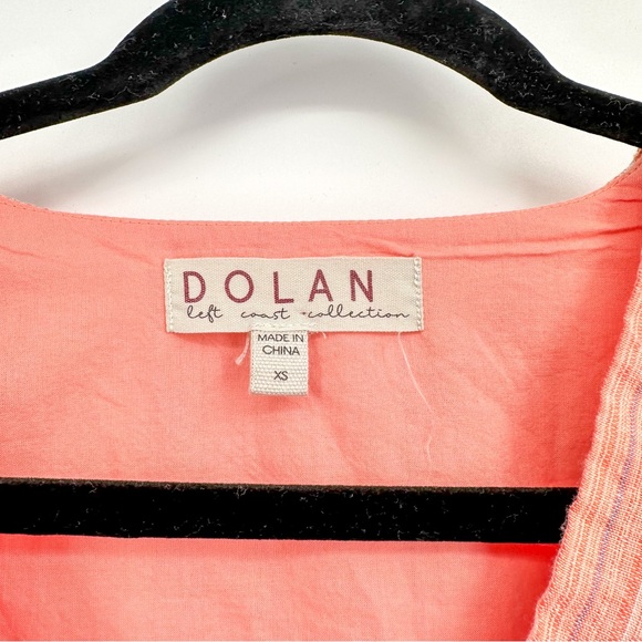 Anthropologie Dolan Left Coast Twist-Front Crop Top Pink Stripe XS - Picture 6 of 7